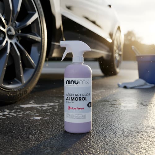 Abrillantador almorol autos 1 litro con atomizador chica fresa