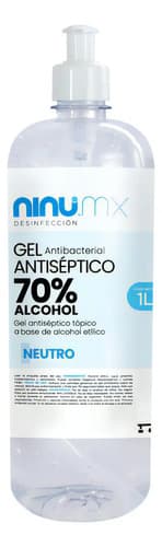 Desinfectantes gel antibacterial con dosificador 1l con 70% alcohol neutro