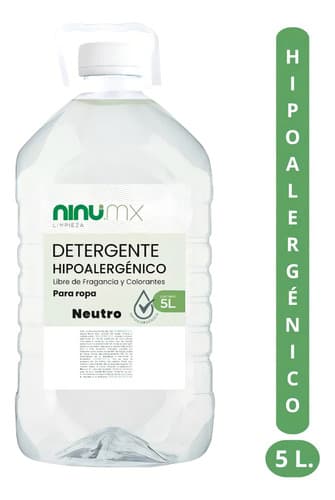 Detergente líquido hipoalergénico lavandería 5l apto pieles sensibles