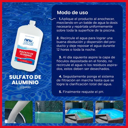 Floculante líquido sulfato de aluminio 4l para piscinas