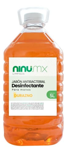 Jabon liquido para manos antibacterial desinfectante 5l aroma durazno