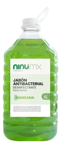 Jabon liquido para manos antibacterial desinfectante 5l aroma manzana