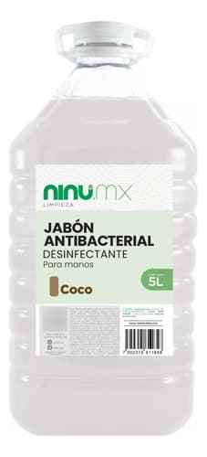 Jabon liquido para manos antibacterial desinfectante 5l coco