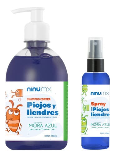 Kit shampoo elimina piojos 500 ml + repelente 125 ml