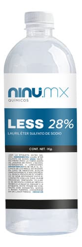 Lauril eter sulfato de sodio surfactante materia prima less al 28% líquido 1 litro