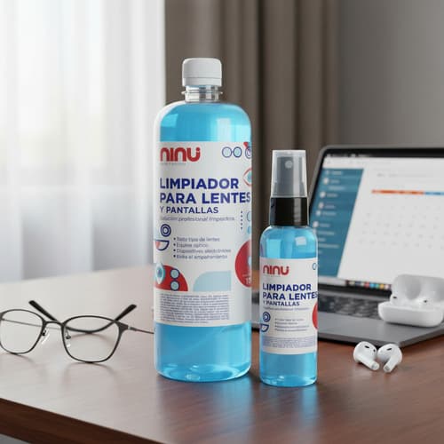 Liquido para limpiar lentes 1 litro refil azul