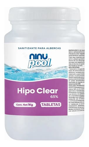 Pastillas de hipoclorito calcio al 65% 1 kg blanco
