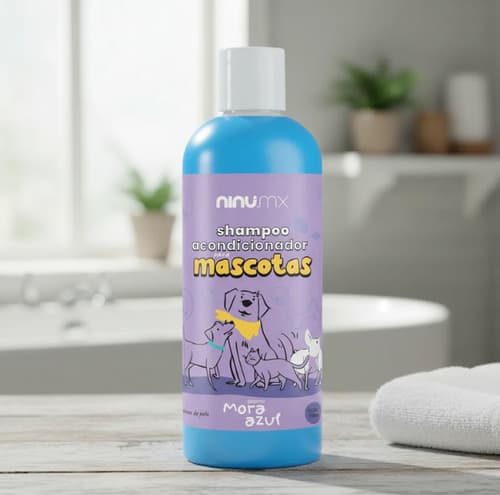 Shampoo ancondicionador para perro 1 litro mora azul mora azul