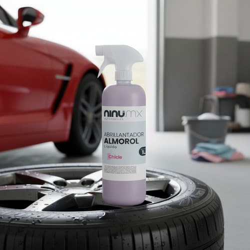 Abrillantador automotriz Almorol 1 L con atomizador, Ninu