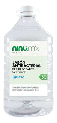 Jabón líquido antibacterial para manos 5 L, neutro, Ninu