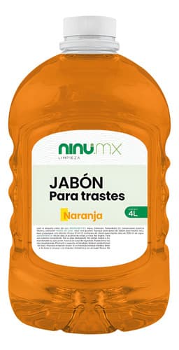 Jabón líquido lavatrastes 4 L, naranja, Ninu