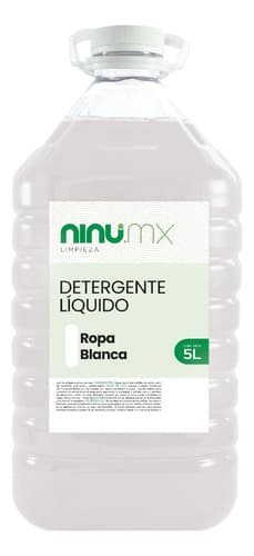 Detergente líquido para ropa blanca removedor de manchas 5 L, Ninu