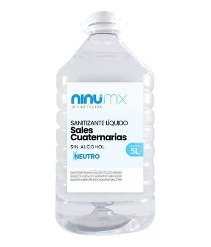 Sanitizante líquido sin alcohol 5 L, neutro, Ninu